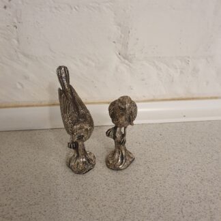 2 stk fugle i metal
