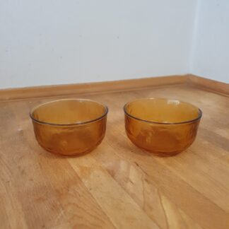 2 stk røgfarvet vintage skåle