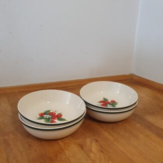 4 stk jordbær skåle