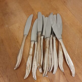 11 stk knive i pletsølv