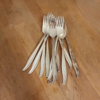 11 stk gafler i pletsølv