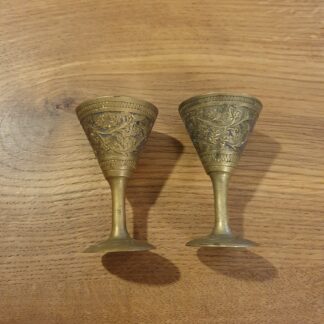 2 stk bægre i messing