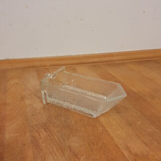 Lille glasskuffe i materet glas