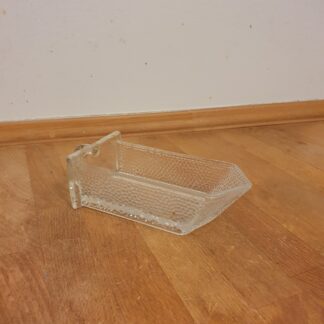 Lille glasskuffe i materet glas