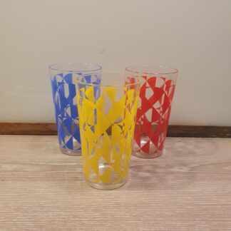 3 stk mønstret vandglas