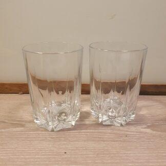 2 stk vandglas med tyk bund