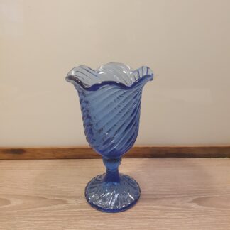 2 stk blåt glas
