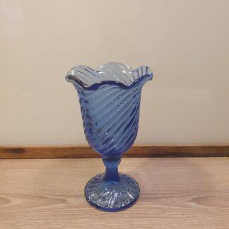 2 stk blåt glas