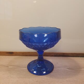 Blå vintage opsats i glas