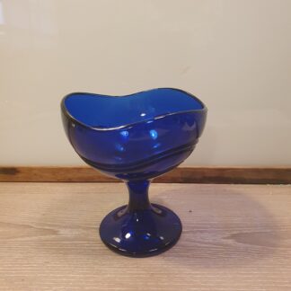 Blå vintage opsats i glas