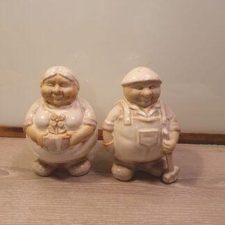 Mand og kvinde figur i porcelæn
