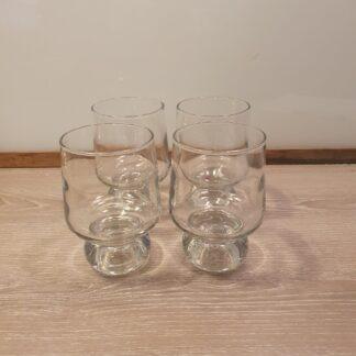 4 stk glas med tyk bund