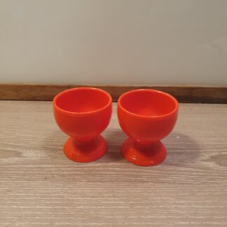 2 stk retro æggebægre i plastik