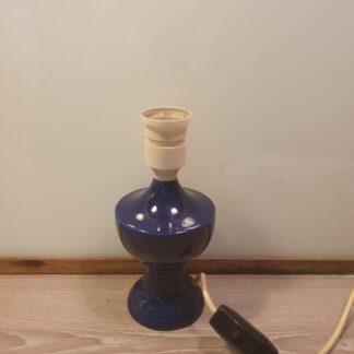 Blå lampe i porcelæn