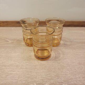 4 stk røgfarvet glas