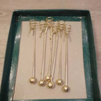 6 stk lysholdere i metal