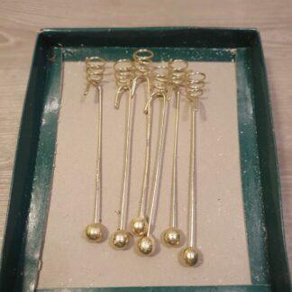 6 stk lysholdere i metal