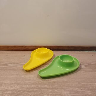 2 stk retro æggebægre i plastik