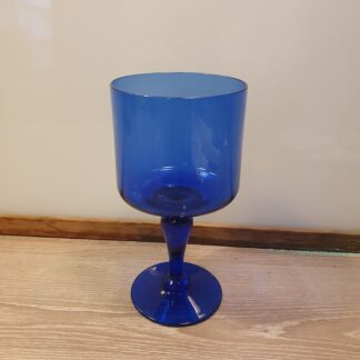 Blåt vintage glas