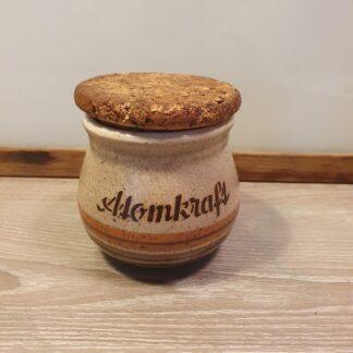 Opbevaringsglas med skriften Atomkraft