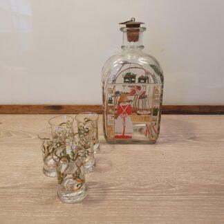 Holmegaard karaffel med 5 glas