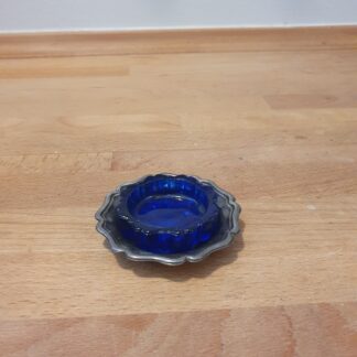 Lille saltkar i pletsølv og glas