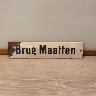 Emalje skilt - Brug Maatten