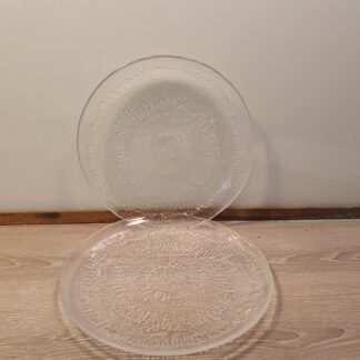 2 stk tallerkener/fade i glas