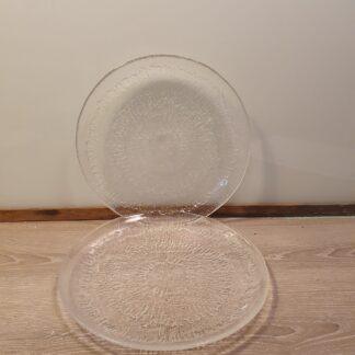 2 stk tallerkener/fade i glas