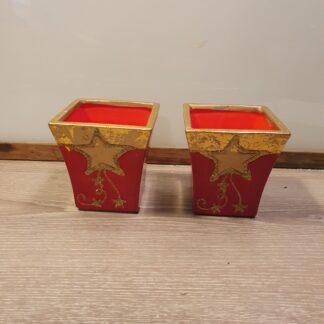 2 stk urtepotter i keramik