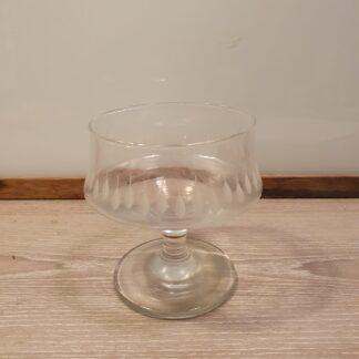 12 stk glas med slibninger