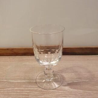 5 stk glas med slibninger