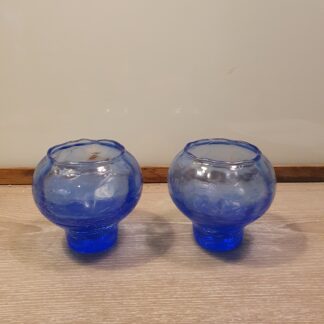 2 stk blå glasskåle