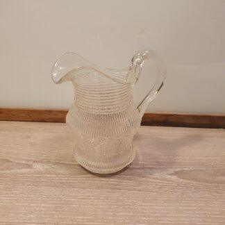 Vintage kande i glas med slibninger