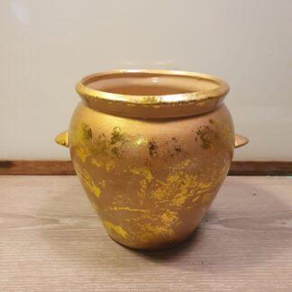 Urtepotte med guld detaljer