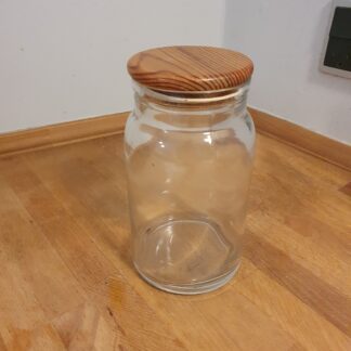 Opbevaringsglas med træ låg