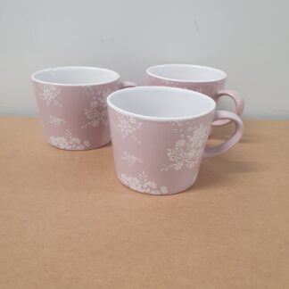 3 stk krus med blomster
