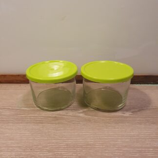 2 stk opbevaringsglas med låg