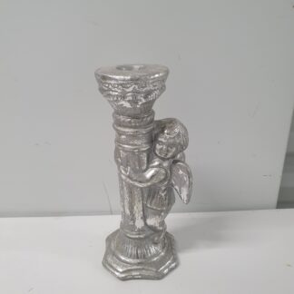 Engel lysestage i porcelæn