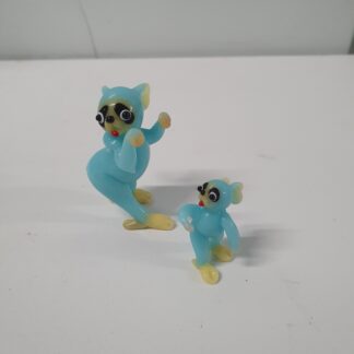 2 små figurer i glas