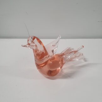 Laksefarvet fugl i glas