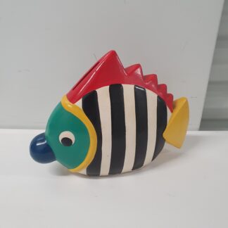 Flerfarvet sparegris i porcelæn