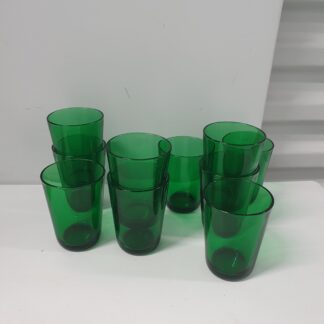 10 stk grønne glas