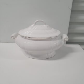 Lågskål i hvid porcelæn