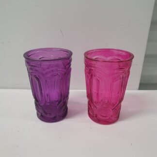 2 stk farvet glas