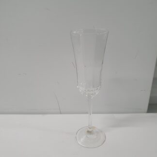 Kantet champagneglas i klart glas