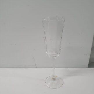 Kantet champagneglas i klart glas