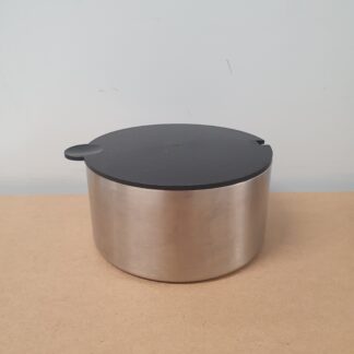 Skål med låg i rustfrit stål