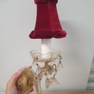 Væglampe med lampeskærm i velour