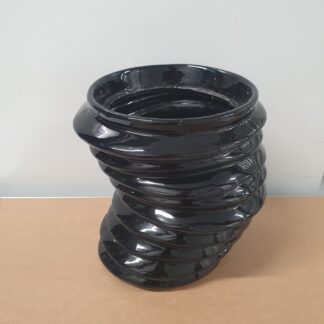 Vintage vase i sort porcelæn